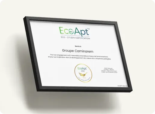 Cadre contenant la certification EcoApt