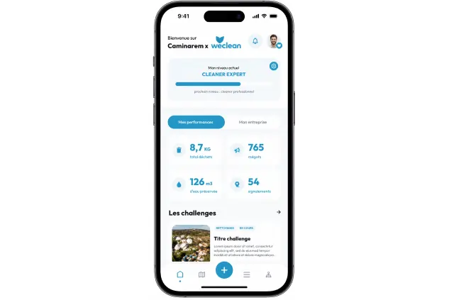 Viseul de l'application WecleanApp