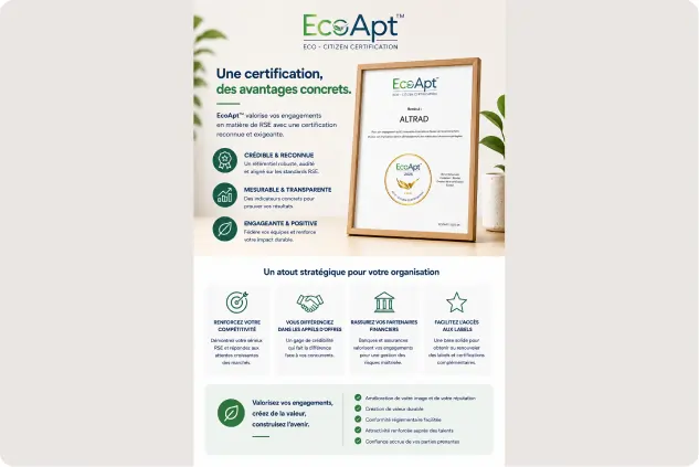 Flyer de la Certification EcoApt
